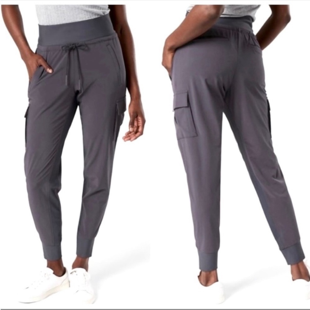 Athleta Sutton Cargo Jogger Pants Womenβs Size 6 Pull On Pockets Stretch Fabric